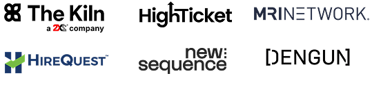 Trusted by The Kiln, HighTicket, MRINetwork, HireQuest, new sequence, Dengun